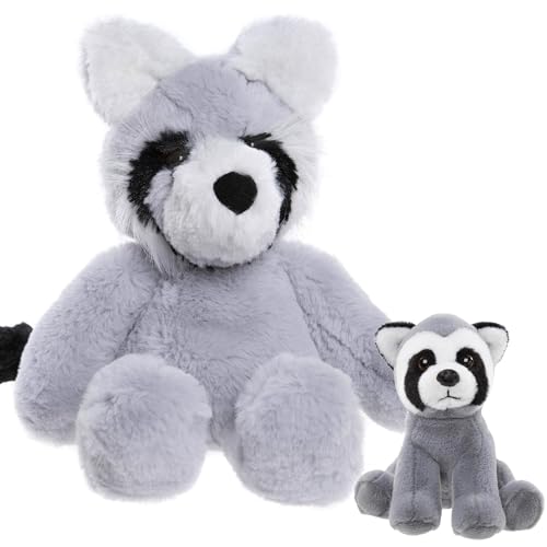 sarcia.eu Charlie Bears, Set mit Zwei Kuscheltieren aus den Serien Bear&Me und Cuddle Cubs, WASCHBÄR – ideal für Babys und Kinder (E) von sarcia.eu
