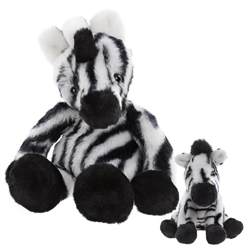 sarcia.eu Charlie Bears, Set mit Zwei Kuscheltieren aus den Serien Bear&Me und Cuddle Cubs, Zebra – ideal für Babys und Kinder (F) von sarcia.eu