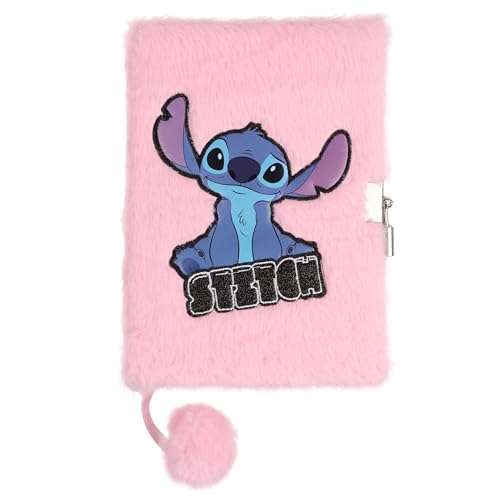 sarcia.eu DISNEY Stitch Angel Plüsch liniertes Notizbuch/Notizen mit rosa Einband A5/80 Seiten (Stitch) von sarcia.eu
