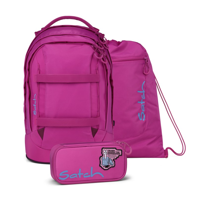 satch Schulrucksack Set pack Fearless Pink 3tlg. - Special Edition von satch