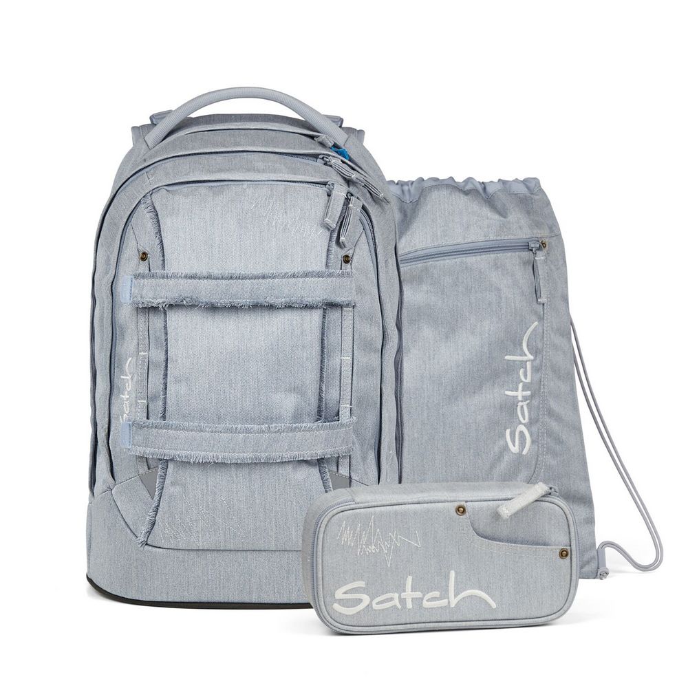 satch Schulrucksack pack Washed Blue 3tlg. - Next Denim Edition satch Schulrucksack pack Washed Blue 3tlg. - Next Denim Edition von satch