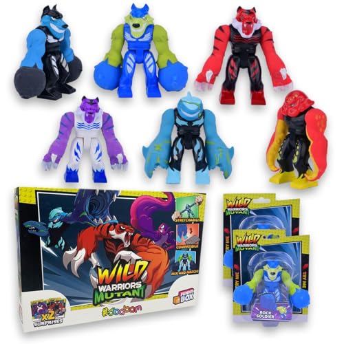#sbabam, Funny Box Wild Warriors Mutant, Mutant Animals Kinderspielzeug, 2 Stück, Kioskspiele für Kinder - dehnbares Spielzeug zum Kombinieren, Kindergeschenk +3 Jahre #sbabam, Funny Box Wild Warriors Mutant, Mutant Animals Kinderspielzeug, 2 Stück, Kioskspiele für Kinder - dehnbares Spielzeug zum Kombinieren, Kindergeschenk +3 Jahre von #sbabam