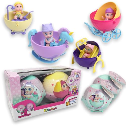 #sbabam Funny Box Baby Love B.I.B., Kiosk Kinder Spiele, Mini Baby Puppe mit Windel und Mütze, 2 Stück - Spielzeug und Puppen für Baby Geschenk Mädchen mit Kugel, die Verwandelt #sbabam Funny Box Baby Love B.I.B., Kiosk Kinder Spiele, Mini Baby Puppe mit Windel und Mütze, 2 Stück - Spielzeug und Puppen für Baby Geschenk Mädchen mit Kugel, die Verwandelt von #sbabam