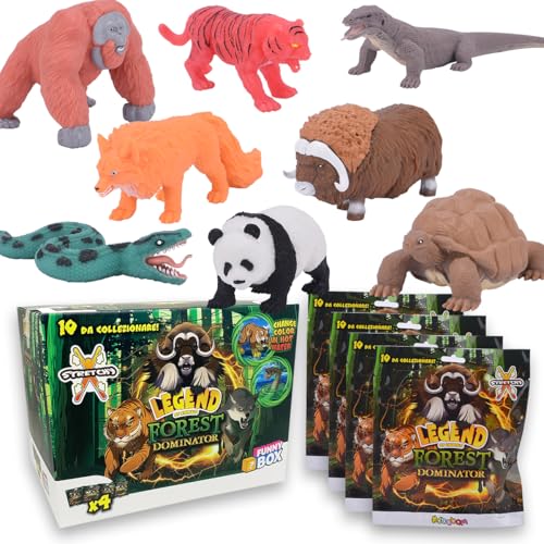 #sbabam Funny Box Legend of Animals Forest Dominator, Spielzeugtiere für Kinder, 4 Stück, Kinderspiele vom Kiosk, weiche ausziehbare Puppen Panda, Tiger und andere mit Spezialeffekten #sbabam Funny Box Legend of Animals Forest Dominator, Spielzeugtiere für Kinder, 4 Stück, Kinderspiele vom Kiosk, weiche ausziehbare Puppen Panda, Tiger und andere mit Spezialeffekten von #sbabam