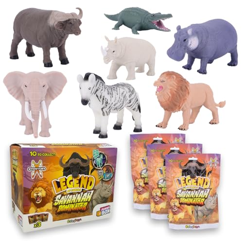 #sbabam Funny Box Legend of Animals Savannah Dominator, Spielzeugtiere für Kinder, 3-teilig, Kinderspiele vom Kiosk, weicher ausziehbarer Elefant, Löwe und andere Puppen mit Spezialeffekten #sbabam Funny Box Legend of Animals Savannah Dominator, Spielzeugtiere für Kinder, 3-teilig, Kinderspiele vom Kiosk, weicher ausziehbarer Elefant, Löwe und andere Puppen mit Spezialeffekten von #sbabam