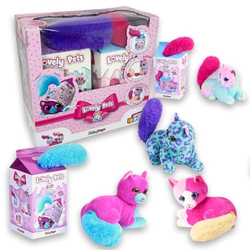 Sbabam Lovely Pets Cat in The Milk, Kiosk-Spiele für Kinder, Kuscheltiere und Plüschkätzchen, Spielzeug, Sammeltiere, Pack mit 2 Figuren, Geschenkideen, ab 3 Jahre Sbabam Lovely Pets Cat in The Milk, Kiosk-Spiele für Kinder, Kuscheltiere und Plüschkätzchen, Spielzeug, Sammeltiere, Pack mit 2 Figuren, Geschenkideen, ab 3 Jahre von #sbabam