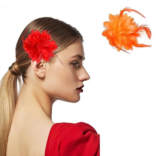 scalingscal 2 Stück,Feder Blume Haarspange,Haarschmuck Blumen,Blumen Haarclips,Damen Feder Haarspangen,Cocktail Headwear Frauen,Für Karneval Halloween Cocktail Hochzeit Tee-Party Accessoires scalingscal 2 Stück,Feder Blume Haarspange,Haarschmuck Blumen,Blumen Haarclips,Damen Feder Haarspangen,Cocktail Headwear Frauen,Für Karneval Halloween Cocktail Hochzeit Tee-Party Accessoires von scalingscal