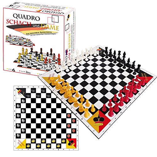 QuadroSchach + QuadroDame - Schach und Dame zu viert NEUE EDITION von SchachQueen