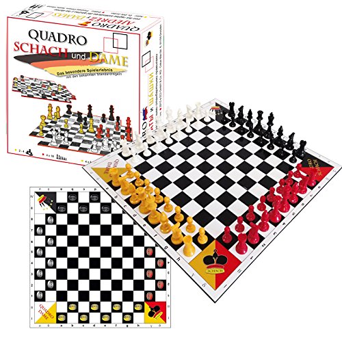 QuadroSchach + QuadroDame - Schach und Dame zu viert NEUE EDITION QuadroSchach + QuadroDame - Schach und Dame zu viert NEUE EDITION von SchachQueen