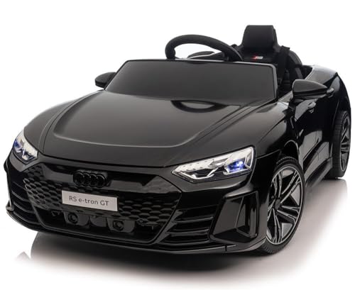 Kinder Elektroauto Audi RS E-Tron GT 4x4 LED+Audio+Gurt schwarz von schnaeppchenmeile-online