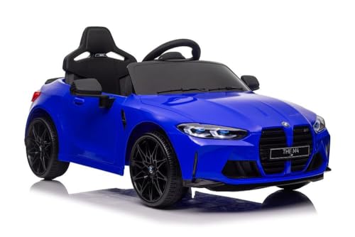 Kinder Elektroauto BMW M4 blau 2 Motoren+LED+FB+Musik Modul von schnaeppchenmeile-online