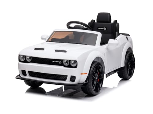 Kinder Elektroauto Dodge Challenger SRT, 2 Motoren+Sound+FB+LED Weiss Kinder Elektroauto Dodge Challenger SRT, 2 Motoren+Sound+FB+LED Weiss von schnaeppchenmeile-online