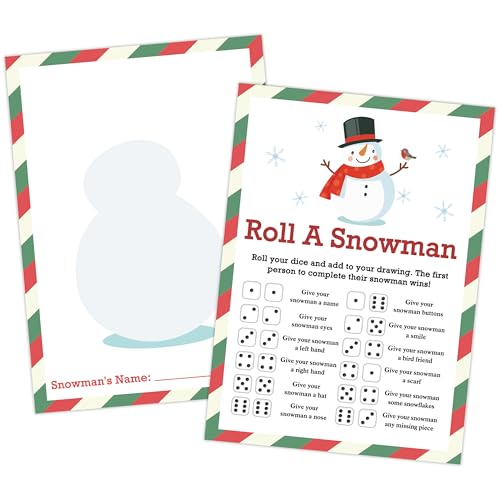 Roll A Snowman Würfelspiel, Weihnachtsspiele für Familienfeier, weißer Elefant, Geschenkaustauschideen für Erwachsene, 25 Stück Weihnachtsfeierspiele für Winterurlaub, Zuhause, Büro, Klassenzimmer Roll A Snowman Würfelspiel, Weihnachtsspiele für Familienfeier, weißer Elefant, Geschenkaustauschideen für Erwachsene, 25 Stück Weihnachtsfeierspiele für Winterurlaub, Zuhause, Büro, Klassenzimmer von scodilo