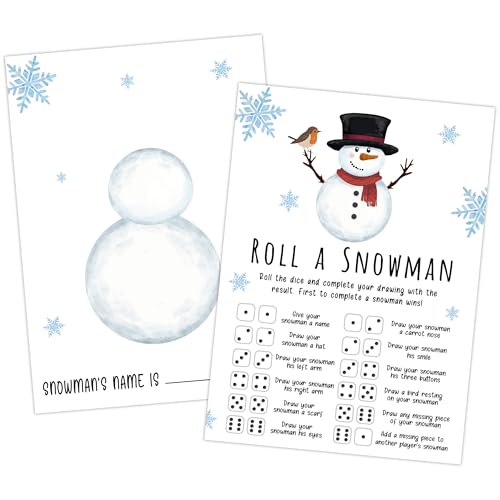 Roll A Snowman Würfelspiel Weihnachtsspiele für Familienfeier, weißer Elefant Geschenkaustauschideen für Erwachsene, 25 Stück Weihnachtsfeierspiele für Winterurlaub Zuhause Büro Klassenzimmer Roll A Snowman Würfelspiel Weihnachtsspiele für Familienfeier, weißer Elefant Geschenkaustauschideen für Erwachsene, 25 Stück Weihnachtsfeierspiele für Winterurlaub Zuhause Büro Klassenzimmer von scodilo