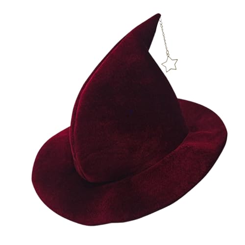 scyca Hexenhut mit breiter Krempe, Hexenhüte für Damen, mit Sternanhänger, Halloween-Hexenhut für Damen, Horror Festival, Cosplay, Hut für Frauen, Karneval scyca Hexenhut mit breiter Krempe, Hexenhüte für Damen, mit Sternanhänger, Halloween-Hexenhut für Damen, Horror Festival, Cosplay, Hut für Frauen, Karneval von scyca