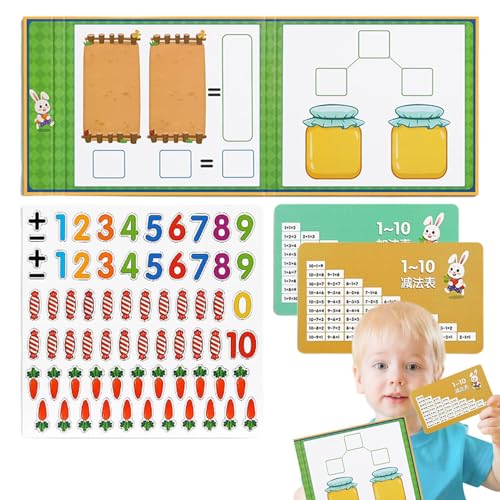 scyca Magnetisches mathematisches Zählen, Additions- und Subtraktionsspiele, Mathematikspiele für Kinder, mathematisches Aktivitätsspiel für Kindergarten, Lernspielzeug für Kinder von scyca