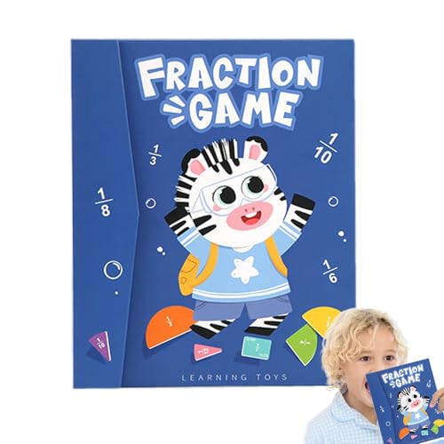 scyca Mathematikspielzeug zum Lernen von magnetischen Fraktionen, magnetische Bruchfliesen | Spielzeug zum Zählen und Mathematik | Zähl- und Mathematikspielzeug für Vorschule, Spielzeug von scyca