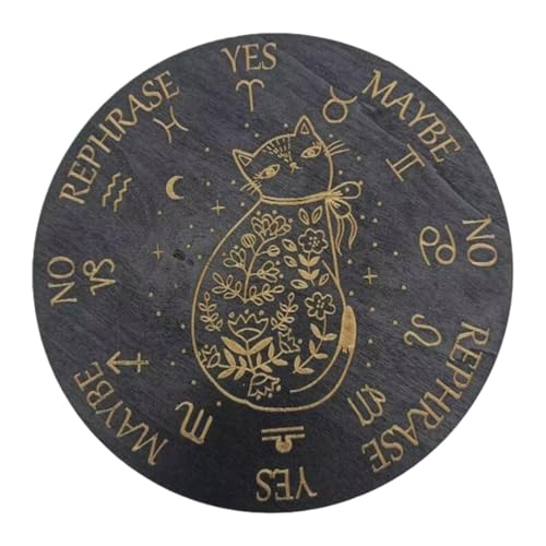 scyca Pendell-Wahrsagerbrett, Pendel aus Holz, Wünschelrutenpendel, Wahrsagerbrett aus Holz, 7 Sterne, metaphysischer Altar von scyca