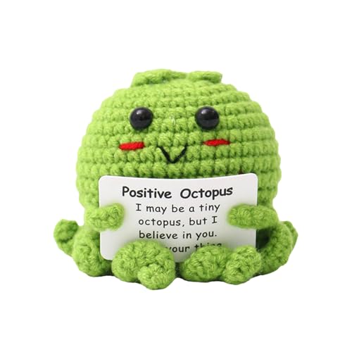 scyca Positiver Oktopus, positiver mentaler Oktopus, positives Spielzeug mit Atemkarte, handgewebte Dekorationen, Häkelpuppe zur emotionalen Unterstützung für Freunde scyca Positiver Oktopus, positiver mentaler Oktopus, positives Spielzeug mit Atemkarte, handgewebte Dekorationen, Häkelpuppe zur emotionalen Unterstützung für Freunde von scyca
