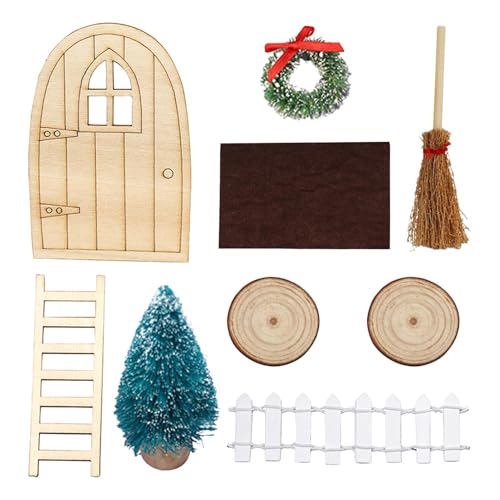 scyca Weihnachtstürdekoration, Feentüren für Mädchen, Festliche Dekoration der -Tür | Bastelset für Feentür aus Holz, Türdekoration scyca Weihnachtstürdekoration, Feentüren für Mädchen, Festliche Dekoration der -Tür | Bastelset für Feentür aus Holz, Türdekoration von scyca