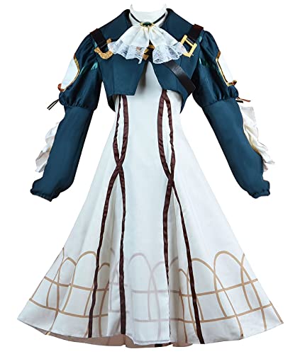 Violet Evergarden Cosplay Violet Kampfkleidung, exquisiter Kostümanzug für Anime-Fans Cosplay, Grün, S von sdfsdfsd