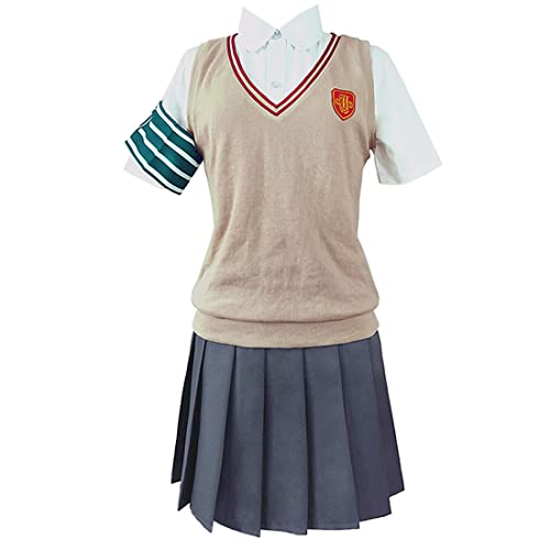 sdfsdfsd A Certain Scientific Railgun Cosplay Misaka Mikoto Outfits, JK Schuluniform für Anime Manga Fans Cosplay von sdfsdfsd