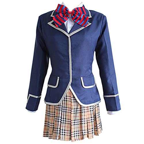 sdfsdfsd Anime Food Wars! Shokugeki No Soma Cosplay Nakiri Erina Uniform, JK Schuloutfits für Anime-Fans, Cosplay, Blau, L von sdfsdfsd