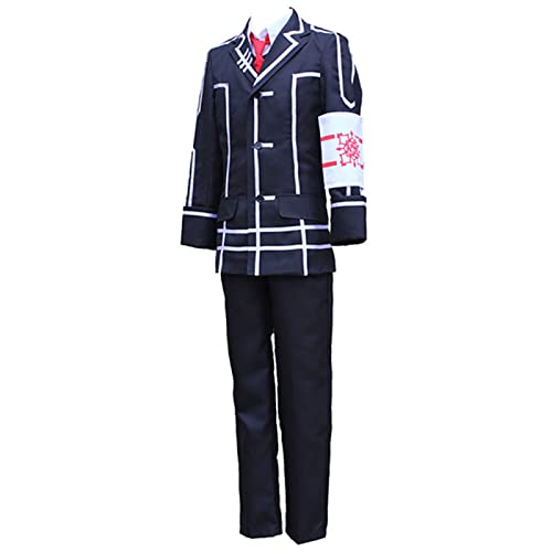 sdfsdfsd Anime Vampire Knight Cosplay Kiryu Zero Outfits, Unisex Schuluniform Anzug für Anime Fans Cosplay, schwarz, XL von sdfsdfsd