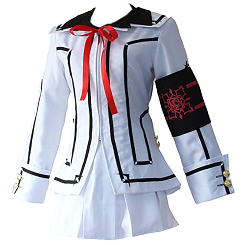 sdfsdfsd Anime Vampire Knight Cosplay Souen Ruka Outfits, JK Schuluniform-Anzug für Anime-Fans, Cosplay, Weiß, XL von sdfsdfsd