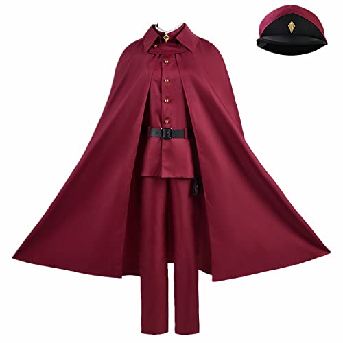 sdfsdfsd Bungo Stray Dogs Fourth Season Cosplay Hound Outfits, Unisex Uniform Anzug für Anime Fans Cosplay, Rot, S von sdfsdfsd