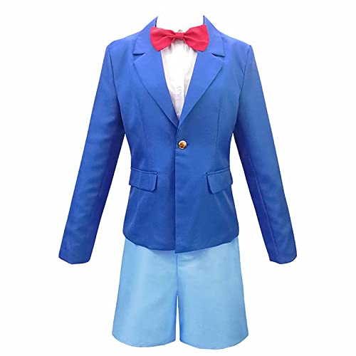 sdfsdfsd Detective Conan Cosplay Conan Edogawa Outfits, Unisex Uniform Anzug für Anime Detektiv Conan Fans Cosplay, Blau, S von sdfsdfsd