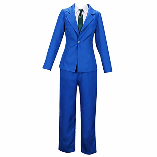 sdfsdfsd Detective Conan Cosplay Kudou Shinichi Outfits, Unisex-Uniform Anzug für Anime Detektiv Conan Fans Cosplay, Blau, M von sdfsdfsd