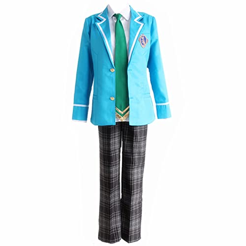 sdfsdfsd Ensemble Stars Cosplay Idol Trickstar Outfits, Unisex Schuluniform Anzug für Anime Game Fans Cosplay, Grün, M von sdfsdfsd