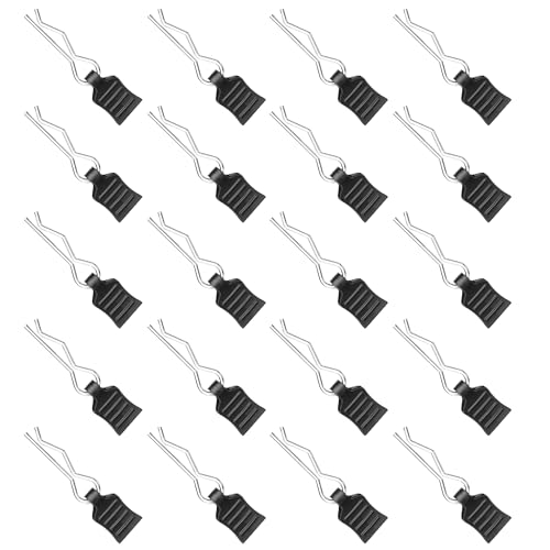 sdhiiolp 20 Stücke RC Karosserie Clips Deerc Ersatzteile mit Aufreißlaschen RC Car Clips RC Körper Shell Pin Bent Springy R Pins 1/10 1/12 1/16 Karosserieklammern Deerc Esatzteile Schwarz von sdhiiolp