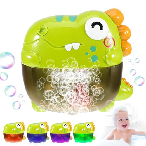 sdhiiolp Badewannenspielzeug Baby, Dinosaurier Badespielzeug mit Musik, Badespielzeug Baby ab 1 2 3 4 Jahre Dinosaurier Seifenblasenmaschine Wasserspielzeug Kinder Badewanne Badewanne Spielzeug Kinder von sdhiiolp