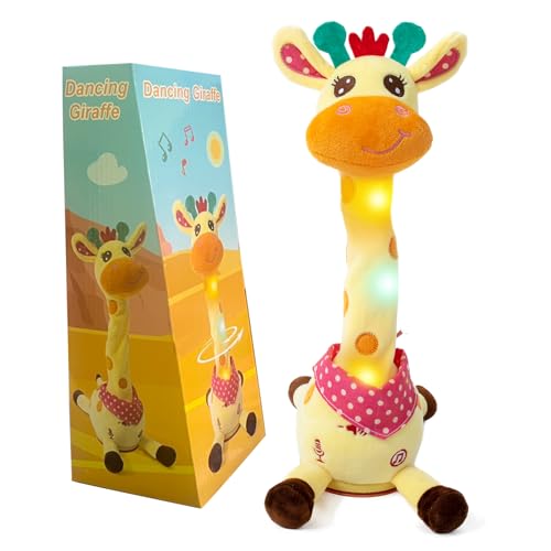 Sprechender Giraffe Spielzeug, Tanzender Giraffe Plüschtier mit Lautstärkeregler Funktion, Singender Giraffe Spielzeug für Baby Ermutigen Sprachspielzeug, Geburtstagsgeschenke für Jungen Mädchen Sprechender Giraffe Spielzeug, Tanzender Giraffe Plüschtier mit Lautstärkeregler Funktion, Singender Giraffe Spielzeug für Baby Ermutigen Sprachspielzeug, Geburtstagsgeschenke für Jungen Mädchen von seOSTO