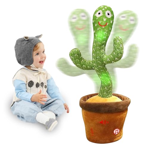 seOSTO Singender tanzender Kaktus-Spielzeug, wiederholt, was Sie sagen, sprechender Kaktus-Plüschspielzeug, Aufnahme-Kaktus-Spielzeug für Kinder, Geschenke, Baby fördert die Sprache von seOSTO
