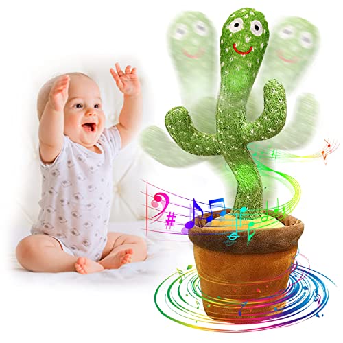 seOSTO Sprechender Tanzender Kaktus Plüschtier, Dancing Cactus Toy, Elektronischer Plüschpuppengeschenke für Internationale Kindertagsgeschenke von seOSTO