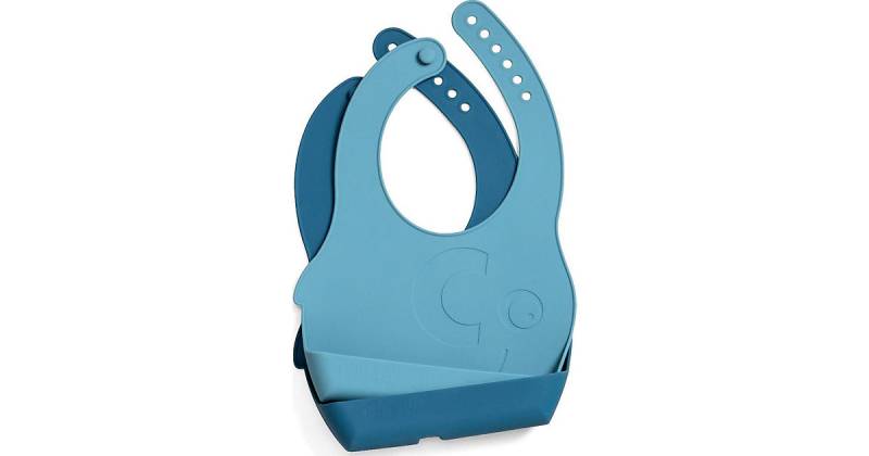 Silikon Lätzchen-Set, Fanto, vintage blue blau von sebra interior for kids