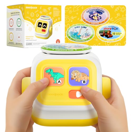 seedpace 【Bildschirmfreier Geschichtenspieler für Kinder】Audio-Maschine mit 3 interaktiven Tasten, 3 Geschichtenkarten mit 120 Geschichten, Weihnachts-/Geburtstagsgeschenk für Jungen und Mädchen seedpace 【Bildschirmfreier Geschichtenspieler für Kinder】Audio-Maschine mit 3 interaktiven Tasten, 3 Geschichtenkarten mit 120 Geschichten, Weihnachts-/Geburtstagsgeschenk für Jungen und Mädchen von seedpace