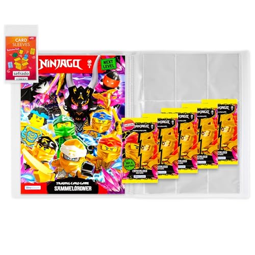 sefrado Bundle Exclusive Hüllen kompatibel mit 1 x Sammelmappe leer + 5 Booster Serie 8 Next Level Lego Ninjago Trading Card Game 2023 sefrado Bundle Exclusive Hüllen kompatibel mit 1 x Sammelmappe leer + 5 Booster Serie 8 Next Level Lego Ninjago Trading Card Game 2023 von sefrado