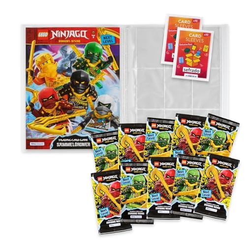 Bundle mit Lego Ninjago Serie 9 Next Level Trading Cards - 1 Leere Sammelmappe + 10 Booster kompatibel mit exclusiven sefrado Hüllen Bundle mit Lego Ninjago Serie 9 Next Level Trading Cards - 1 Leere Sammelmappe + 10 Booster kompatibel mit exclusiven sefrado Hüllen von sefrado