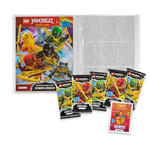 Bundle mit Lego Ninjago Serie 9 Next Level Trading Cards - 1 Leere Sammelmappe + 5 Booster kompatibel mit exclusiven sefrado Hüllen Bundle mit Lego Ninjago Serie 9 Next Level Trading Cards - 1 Leere Sammelmappe + 5 Booster kompatibel mit exclusiven sefrado Hüllen von sefrado