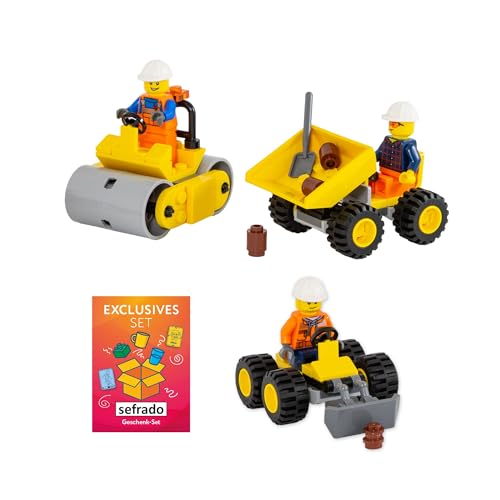 sefrado Bundle Exclusive Geschenkkarte kompatibel mit 3 Bauarbeiter Figuren und 3 Baufahrzeugen aus der Serie Lego City sefrado Bundle Exclusive Geschenkkarte kompatibel mit 3 Bauarbeiter Figuren und 3 Baufahrzeugen aus der Serie Lego City von sefrado