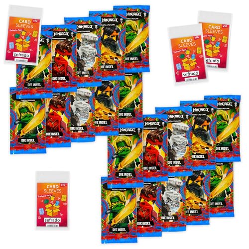 sefrado Bundle Exclusive Hüllen kompatibel mit Lego Ninjago 20 Booster Serie 6 Die Insel Trading Card Game 2021 sefrado Bundle Exclusive Hüllen kompatibel mit Lego Ninjago 20 Booster Serie 6 Die Insel Trading Card Game 2021 von sefrado