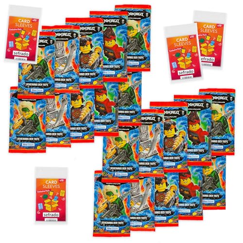 sefrado Bundle Exclusive Hüllen kompatibel mit Blue Ocean Ninjago 20 Booster Serie 7 Geheimnis der Tiefe Trading Card Game 2022 von sefrado