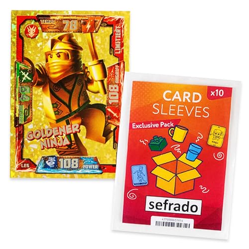 sefrado Bundle Lego Ninjago Serie 1 - LE 5 Goldener Ninja kompatibel mit exclusiven Hüllen von sefrado