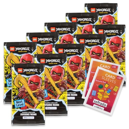 sefrado Bundle exclusive Hüllen kompatibel mit Lego Ninjago Serie 9 Next Level Trading Cards - 10 Booster á 6 Karten von sefrado