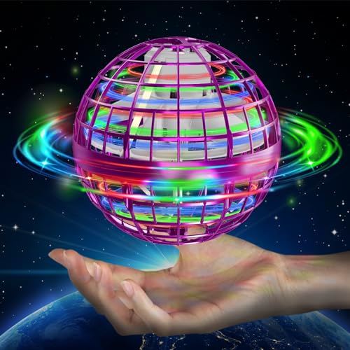 semai Fliegender Ball, Flying Orb Ball mit RGB Licht, Spielzeug Jungen Magic Ball, Hand Controlled Schwebeball Geschenke für Jungen Mädchen 6-12 Jahre - rosarot von semai