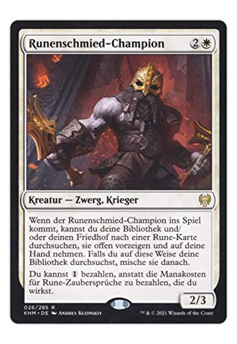serie Magic The Gathering MTG Kaldheim - Mythic Rare Karten und Planeswalker - deutsch (#026 Runenschmied-Champion) von serie